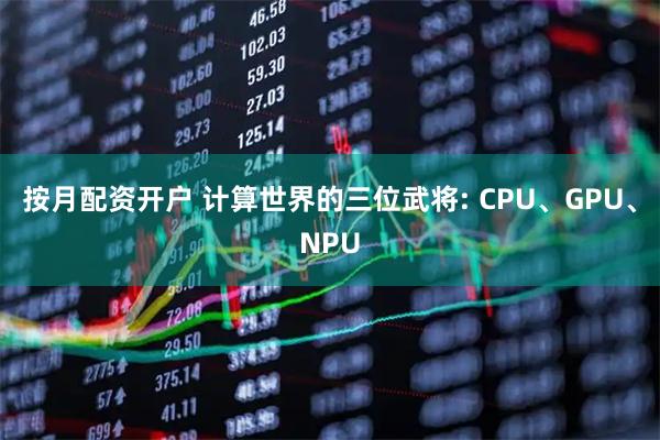 按月配资开户 计算世界的三位武将: CPU、GPU、NPU